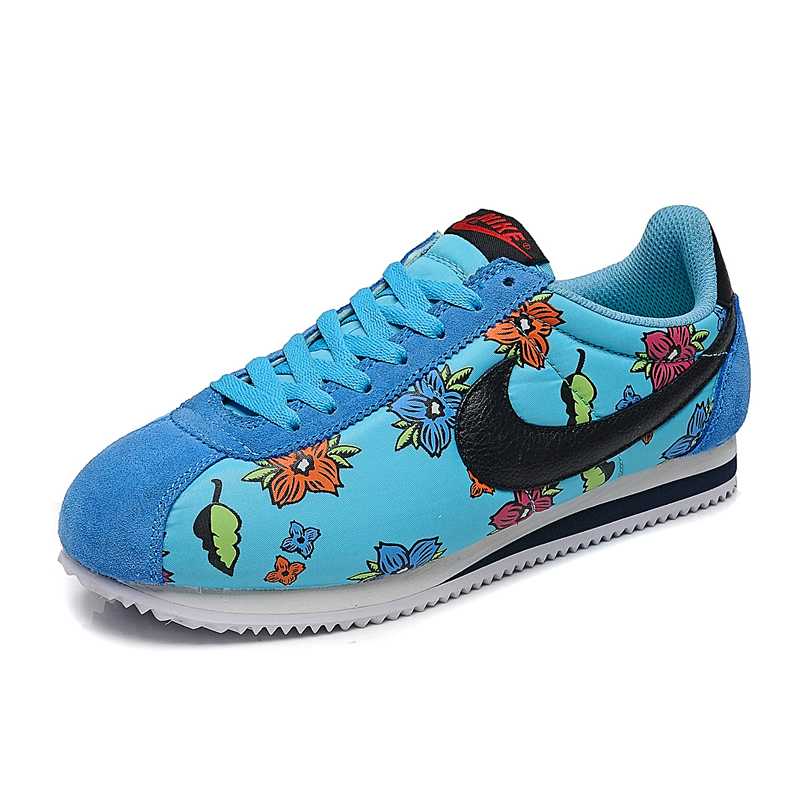 Cortez Hawaiian Flowers femme nike cortez bleu light blue prix usine